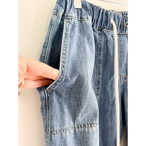 J. Crew Factory | NWT Flawed | Denim Drawstring Pant | East Harbor Wash | Sz 25 - Picture 3 of 11
